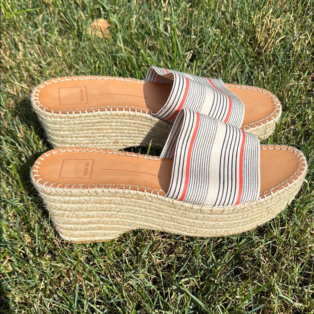 Dolce Vita Multicolor Striped Wedges
